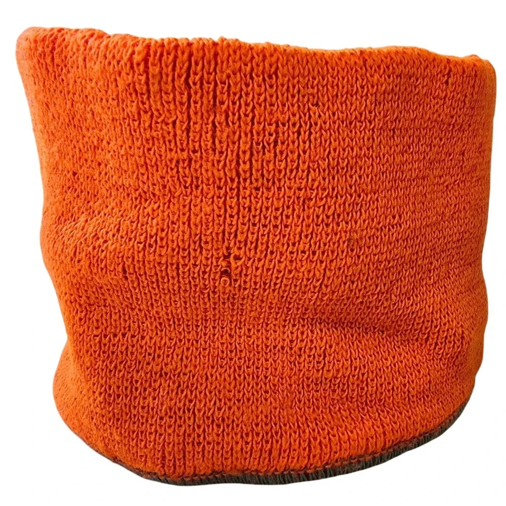 Blaze Orange Hunting Neck Warmer Gaiter Ear Band‎ 1980s Vintage